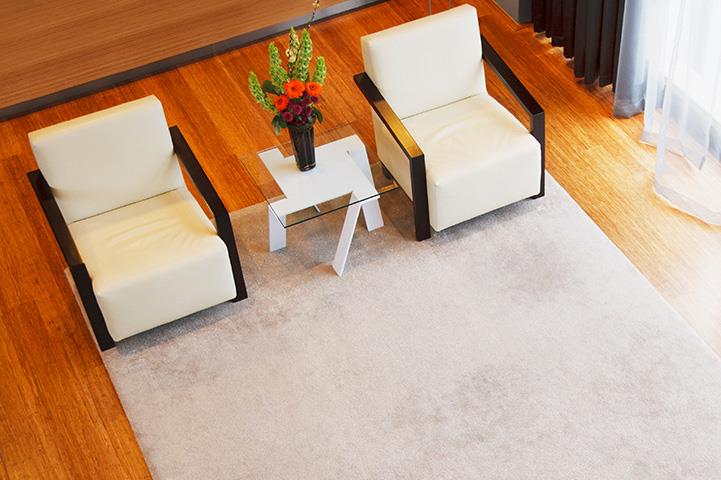 arial view of a spacious area with 4 chairs and two tables