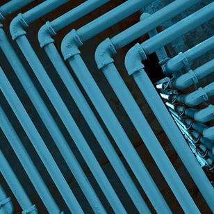 full frame shot of blue pipes