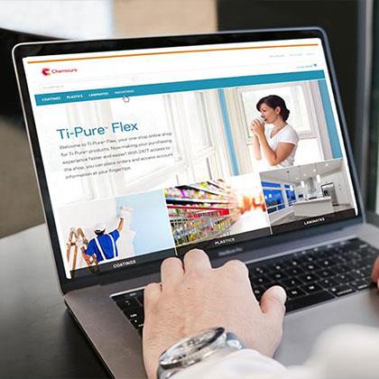 Laptop with Ti-Pure Flex on the scren