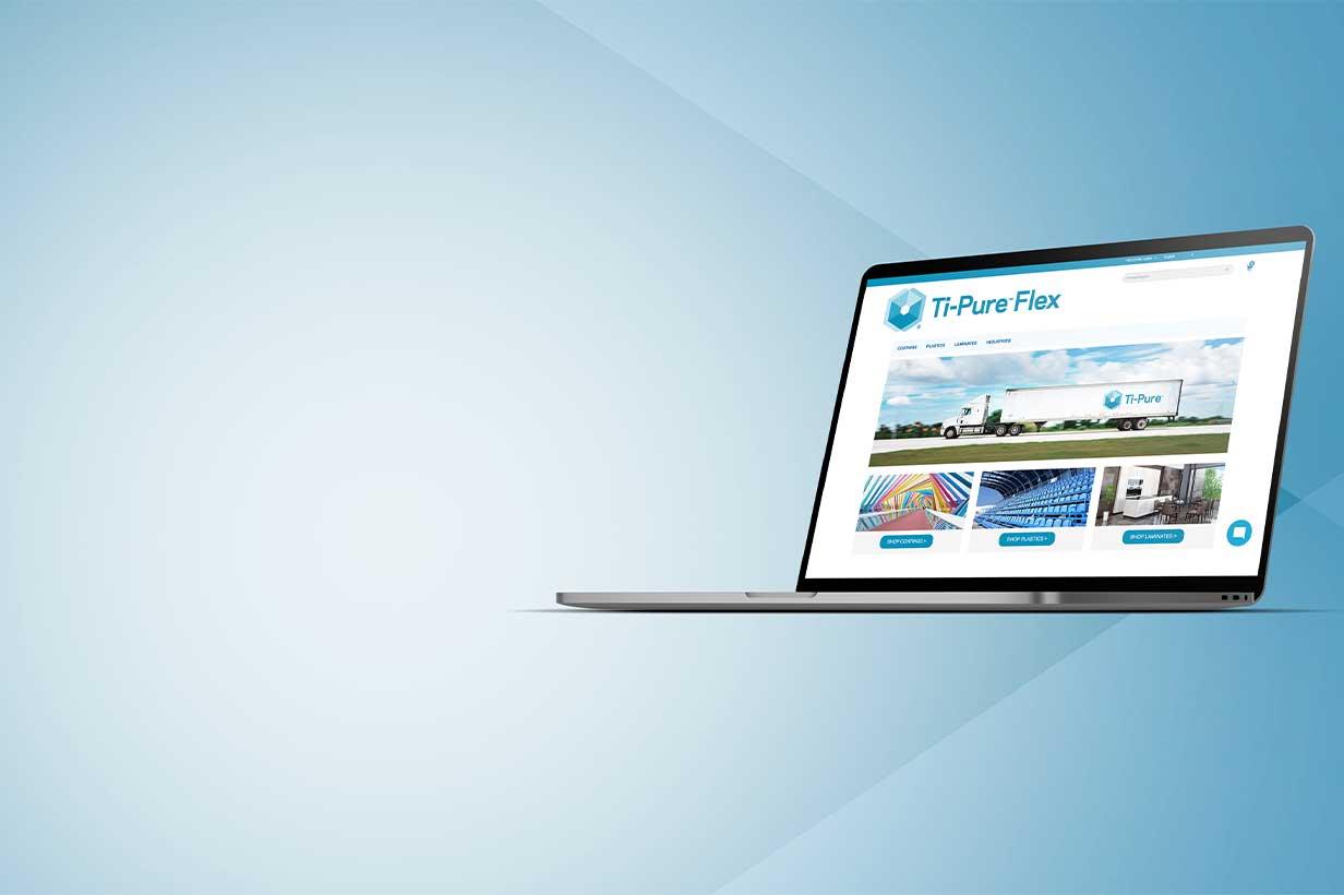 laptop with Ti-Pure flex on the screen